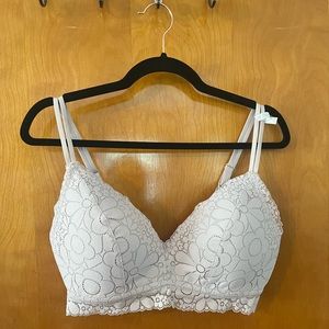 Aerie Grey Lace Bralette top